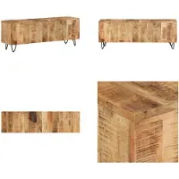 vidaXL Armoire TV 110x30x40 cm Bois massif Mango - Armoire TV - Armoires TV - Armoire en bois - Rangement TV