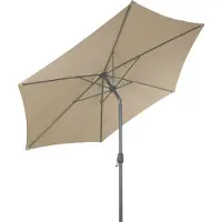 Spetebo Alu Parasol 250 cm articulation + manivelle - beige - Martktschirm Kurbelschirm