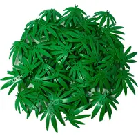 LEGO 6x5 Feuilles de palmier Feuilles de plante Feuille d'épée avec clip Vert - 10884 NOUVEAU Quantité 25x