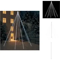 vidaXL Guirlandes lumineuses pour sapins de Noël Indoor Outdoor 1300 LEDs Blanc froid - Sapins de Noël