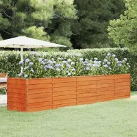 Prolenta Maison Exclusive - Jardinière surélevée Rostig 400 x 80 x 77 cm en acier Corten