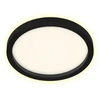 Briloner Cadre LED avec effet Back Light noir rond