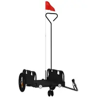 Syfax Remorque de vélo noir tissu oxford et fer