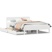 vidaXL Lit en pin massif sans matelas blanc 120x190 cm