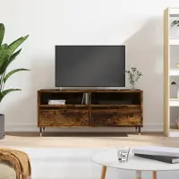 Prolenta Maison Exclusive - Meuble TV Chêne fumé 100x34,5x44,5 cm Matériau dérivé du bois