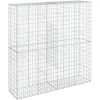 vidaXL Gabion avec couvercle 200x50x200 cm Fer galvanisé