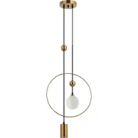 ITALUX TROSTI PND-428892-BRO lampe double suspendue moderne en laiton