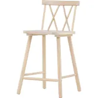 Furnlux Classic FURNLUX Tabouret de bar Mollostrom Beige 43cm / Hauptfarbe : Beige / Abmessungen : 43 x 44 x 90 cm