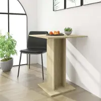 Prolenta Maison Exclusive - Table bistrot Sonoma chêne 60x60x75 cm Matériau dérivé du bois