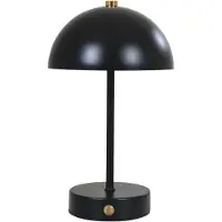 House Nordic Holt lampe de table LED rechargeable noire.