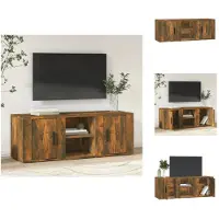 vidaXL Armoire TV chêne fumé 100x31,5x35 cm Bois composite - Meuble TV