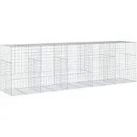 vidaXL Gabion avec couvercle 500x100x150 cm Fer galvanisé