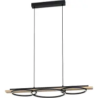 Eglo BOYAL, Noir, Marron, Acier, Bois, Universel, IP20, II, LED