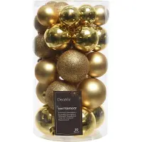 Pflanzen-Kölle Set de 30 Boules de Noël Infrangibles Or 4/5/6 Cm