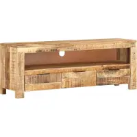 Prolenta Maison Exclusive - Meuble TV 110 x 30 x 40 cm en bois de manguier brut