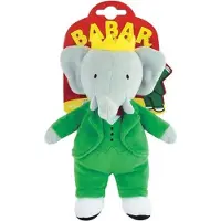 Jemini Babar éléphant en peluche +/- 20 cm - - Représentation parfaite du roi des éléphants.