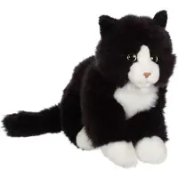 GIPSY TOYS Peluche chat Gipsy noir/blanc