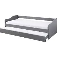 Ebuy24 Leonie23 lit 90x200cm avec 1 lit gigogne gris.