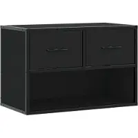 vidaXL Armoire TV noire 60x31x39,5 cm Bois composite et métal