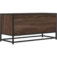 vidaXL Armoire TV aspect chêne 80x34,5x40 cm Bois composite et métal