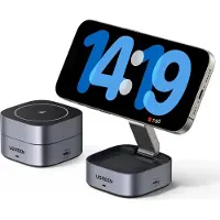 UGREEN W526 Chargeur Inductif 3In1 Magsafe / Qi Pour Téléphone / Écouteurs Avec Port Usb-C - Noir