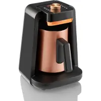 Arzum OKKA Rich Spin Pro machine à café turc inox noir cuivre, 5 tasses