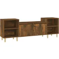 vidaXL "Promotion d'hiver" Armoire TV chêne fumé 160x35x55 cm bois composite - Armoires TV CC19903