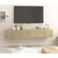 Prolenta Maison Exclusive - Meubles TV suspendus 3 pièces Chêne Sonoma 60x30x30 cm