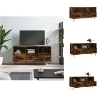 vidaXL Armoire TV chêne fumé 102x36x50 cm Bois composite - Meuble TV