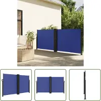 The Living Store Store latéral extensible bleu 140x1000 cm
