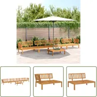 The Living Store Ensemble de 5 canapés de jardin en palettes de bois massif d'acacia