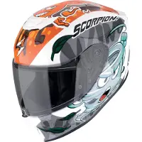 Scorpion Exo-JNR Air The4Elem Casque Intégral Blanc/Bleu/Orange S unisex