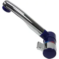 Comet Robinet Mitigeur London + interrupteur orientable bleu nuit/chrome Douche