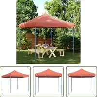 The Living Store Tente de réception pliante Pop-Up rouge terracotta 292x292x315 cm