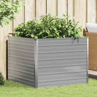 Prolenta Maison Exclusive - Jardinière surélevée 100 x 100 x 77 cm Acier galvanisé Gris
