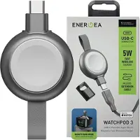 EnerGea Watchpod 3 Compact Chargement par induction pour Apple Watch 5W Usb-C Chargement rapide Gris/Gunmetal