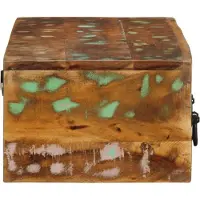 Syfax Meuble TV mural 100x30x19 cm bois massif de récupération