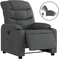 vidaXL Fauteuil relax électrique gris foncé Tissu