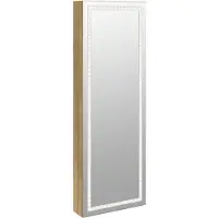 Syfax Armoire à bijoux avec miroir et éclairage LED mural