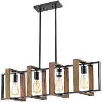 Toolight Lampe Suspendue APP1583-4CP Black Brown