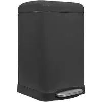 Perel Poubelle Urbaine - 20 L - Carré - Noir Mat