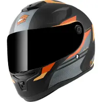 FC-Moto FF114B Zeron casque, noir mat/orange, XL