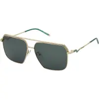 Zadig & Voltaire Szv413 Sunglasses Doré Green / CAT3 Homme