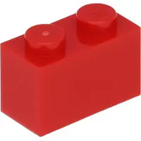 LEGO 100 pièces , pièces c. 3004 en rouge (Red)