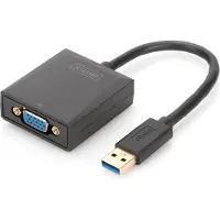 Digitus DA-70840 adaptateur graphique USB 1920 x 1080 pixels Noir