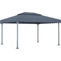 vidaXL BEI CLORIS Pavillon 400 x 300 cm aluminium anthracite - Pavillons et tentes de réception Nouveau6023399 1parcel