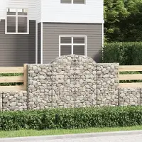 Prolenta Maison Exclusive - Paniers à gabions arqués 10 pcs 200x30x120/140 cm Fer galvanisé