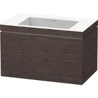 Duravit L-Cube c-bonded Ensemble suspendu, 1 tiroir, sans trop-plein, sans trou pour robinetterie, 800x500x480mm, LC6917N7272