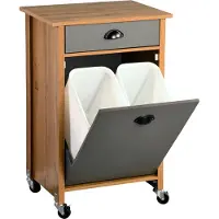 Kesper Chariot de cuisine avec corbeille, 50 x 79 x 37 cm, décor chêne 25528