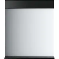 Syfax Miroir de salle de bain avec étagère BERG noir bois massif